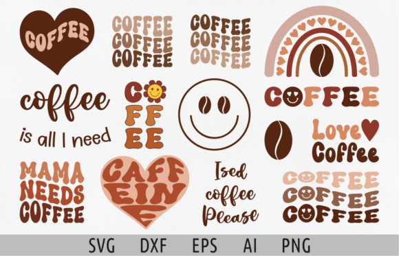 Download Retro Coffee Svg Bundle Wavy Coffee Svg - Coffee svg Collection
